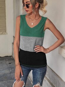 Color Block Tank Top - Multicolor - View 4