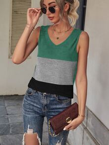 Color Block Tank Top - Multicolor - View 6