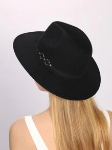 Sombrero con diseño redondo - Negro - Ver 1