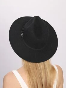 Sombrero con diseño redondo - Negro - Ver 4