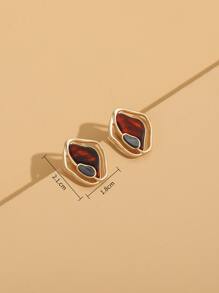 EMERY ROSE 1 对不对称耳钉 - 彩色 - 查看 3