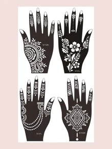 件套紋身練習皮膚手模型 - 黑色 - 查看 1