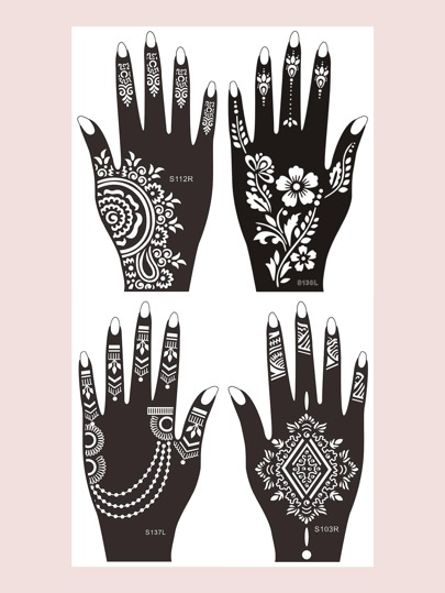 4st/set Tattoo Practice Skin Hand Model