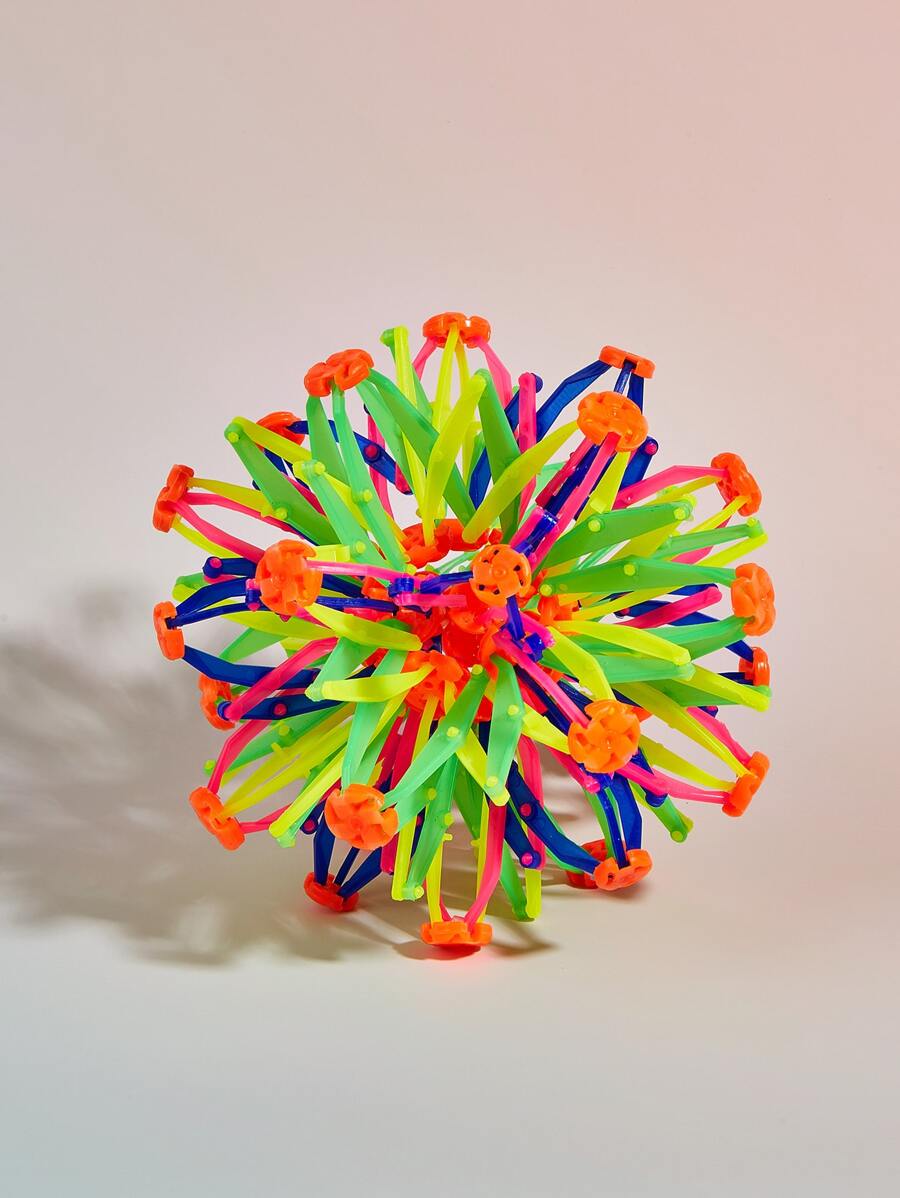 1pc Pet Chasing Telescopic Magic Colorful Ball, Novelty Expandable Breathing Ball Toy Sphere For Pets, Pets Calming Fidgets Toys - Multicolor - View 1