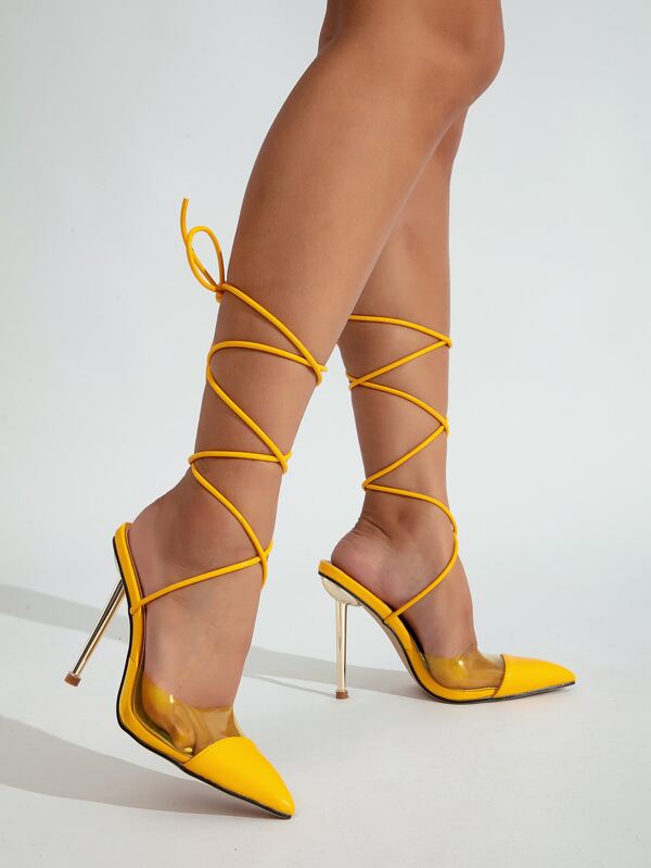 yellow heels shein
