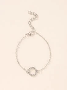 Vòng đeo tay trang trí vòng Rhinestone - Bạc - Xem 2