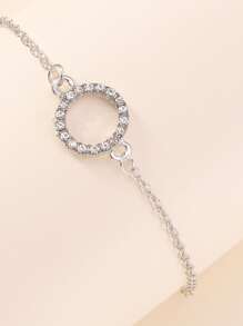 Vòng đeo tay trang trí vòng Rhinestone - Bạc - Xem 4