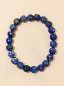 時尚流行男士不銹鋼簡約圈形耳環，適合珠寶禮物和時尚外觀 - 藏蓝色 - 查看 1