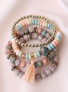 4 cái Tua Charm Charm Bracelet Bracelet - Nhiều màu - Xem 2