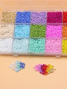 15格2mm彩色種子珠子DIY材料適用於女士手環,項鍊,珠寶製作 - 彩色 - 查看 4