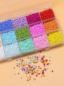 15格2mm彩色種子珠子DIY材料適用於女士手環,項鍊,珠寶製作 - 彩色 - 查看 6