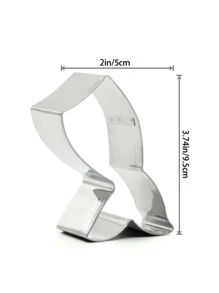 1pc Fish Tail Shaped Cookie Cutter - Silver - View 3
