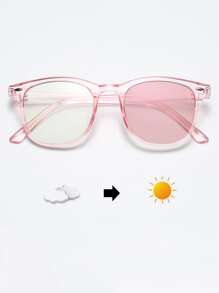 女士时尚变色眼镜 - 室内/室外变色镜片，适合夏季海滩度假、户外、旅行