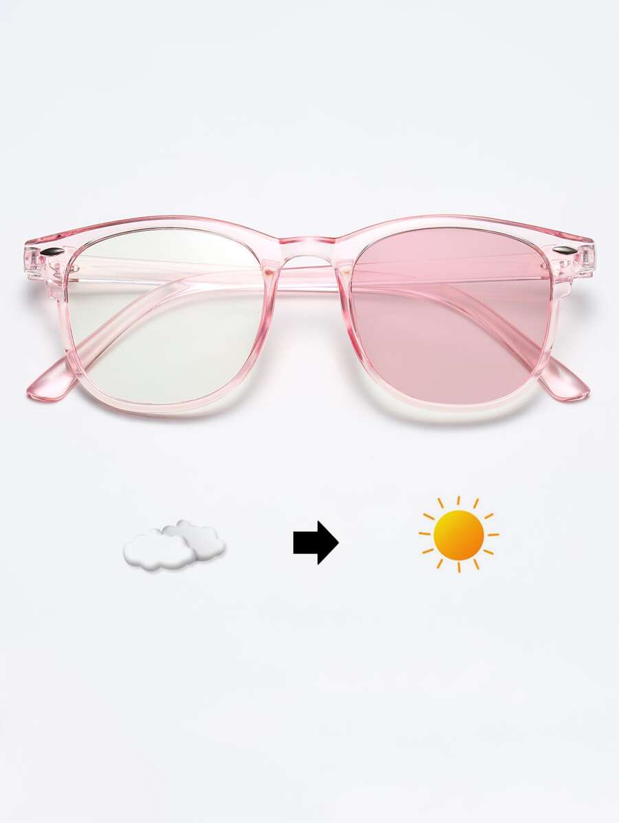女士时尚变色眼镜 - 室内/室外变色镜片，适合夏季海滩度假、户外、旅行