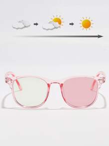 女士时尚变色眼镜 - 室内/室外变色镜片，适合夏季海滩度假、户外、旅行