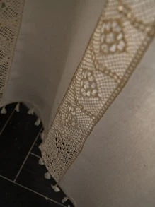 Tassel Decor Single Panel Curtain - Beige - View 3