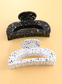 2 cái Splash Mực Mẫu Tóc Vuốt - Đen và trắng - Xem 1