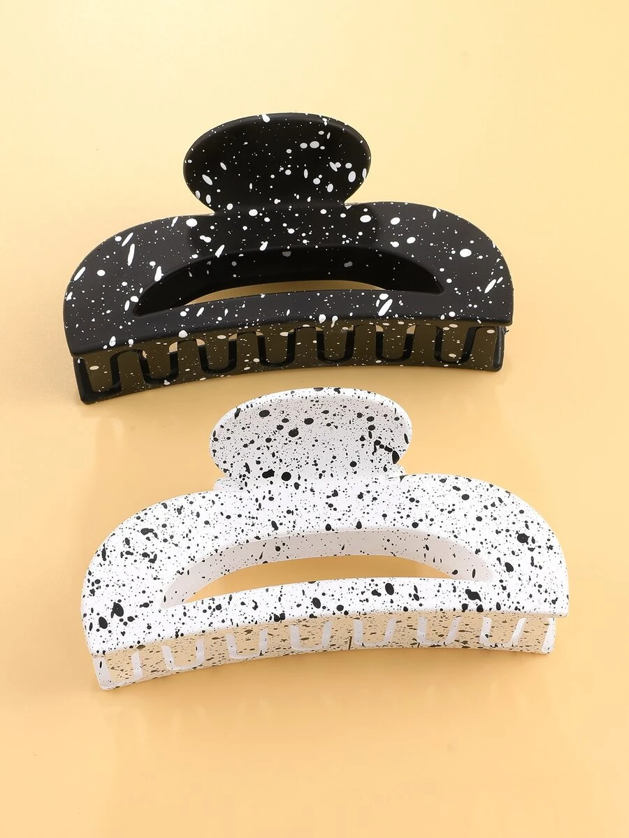 2 cái Splash Mực Mẫu Tóc Vuốt - Đen và trắng - Xem 1