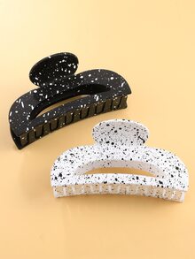 2 cái Splash Mực Mẫu Tóc Vuốt - Đen và trắng - Xem 2