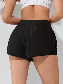 Shorts deportivos transpirable suave - Negro - Ver 5