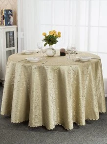 1 Piece Premium Quality Bean Green Jacquard Decorative Tablecloth - Ginger - View 1