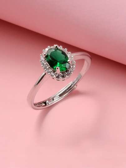 Anello zirconia cubica decorato