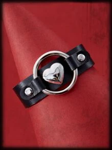 ROMWE Grunge Punk Vòng tay Mốt - màu đen - Xem 4