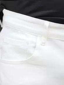 Manfinity Homme Hombres Jeans con bolsillo oblicuo - Blanco - Ver 6