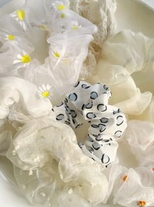 Boho風7入組菊花刺繡鬆緊帶 - 白色 - 查看 4