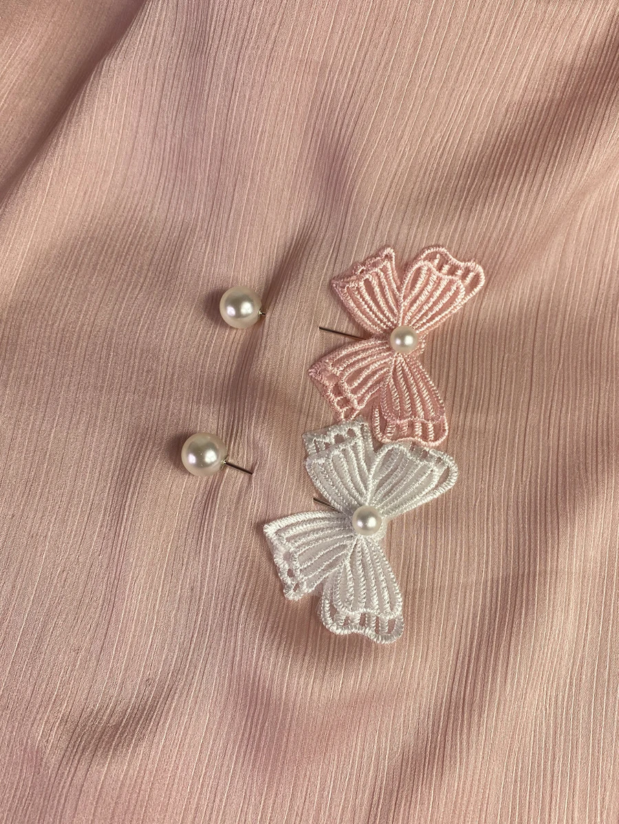 Fashionable & Elegant Bow Pearl Hijab Pin,Scarf,Beach,Holiday - Multicolor - View 1