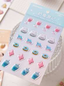 3 cái Phim hoạt hình Đồ họa Ngẫu nhiên Decal - Nhiều màu - Xem 3