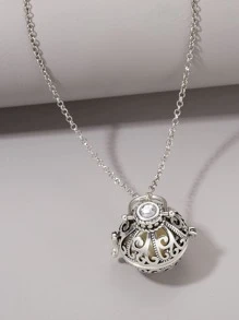 時尚流行男士夜光石吊飾項鍊銅質，適合珠寶禮物和時尚外觀