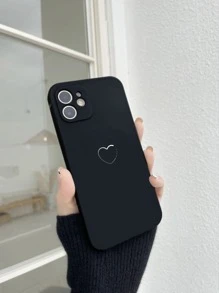 Heart Pattern Phone Case - Black and White - View 3