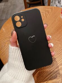 Heart Pattern Phone Case - Black and White - View 5