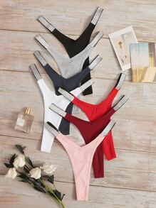Bộ 7 quần lót dây G-String không lộ băng cản quang - Nhiều màu - Xem 1