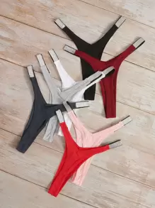 Bộ 7 quần lót dây G-String không lộ băng cản quang - Nhiều màu - Xem 2