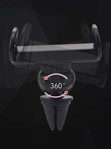 1pc Car Air Outlet Phone Holder - Black - View 3