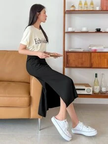 DAZY Split Side A-Line Skirt Fall