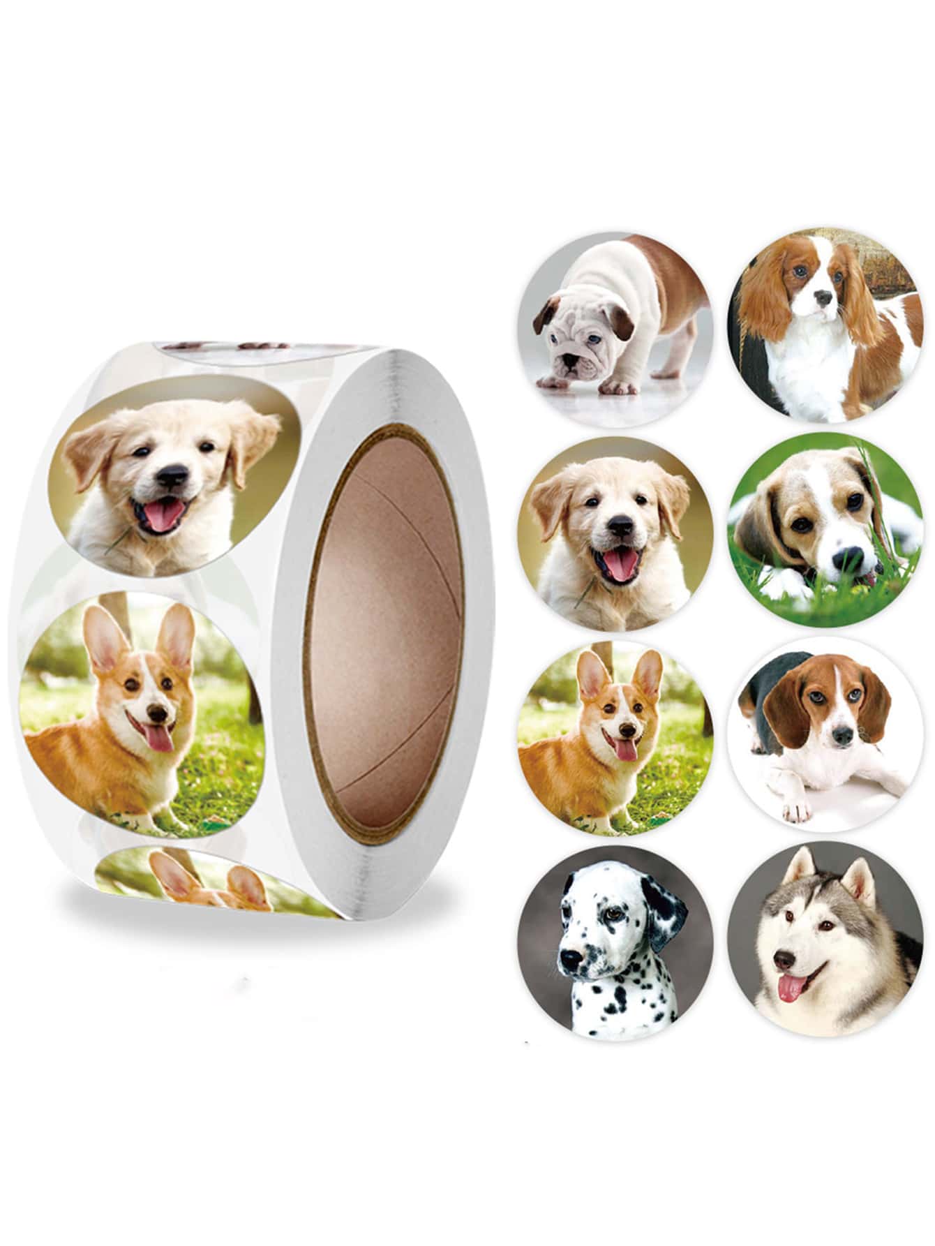 Cute Dog Children Sticker 1-Inch Sealing Sticker Gift Decoration ...
