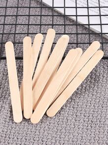 50pcs Wooden DIY Stirring Rod, Simple Wood Silicone Stirring Rod For DIY - Yellow - View 5