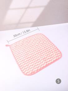 nicovaer 1pc Soft, Absorbent, Pink Wavy Pattern Polyester Fiber Pet Towel & Blanket Suitable For Daily Use, Outdoor Travel For Cats And Dogs - Multicolor - View 4