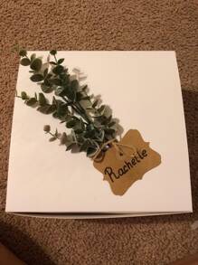 2 件白色带盖礼盒，伴娘求婚礼盒配丝带礼盒，婚礼、生日礼物、送礼会和其他派对的礼盒，情人节礼物，情人节 - 白色 - 查看 5