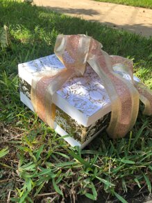 2 件白色带盖礼盒，伴娘求婚礼盒配丝带礼盒，婚礼、生日礼物、送礼会和其他派对的礼盒，情人节礼物，情人节 - 白色 - 查看 7