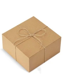 2 件白色带盖礼盒，伴娘求婚礼盒配丝带礼盒，婚礼、生日礼物、送礼会和其他派对的礼盒，情人节礼物，情人节 - 卡其色 - 查看 5