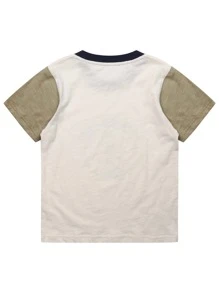 Niños Camiseta con estampado de letra de color combinado - Multicolor - Ver 4