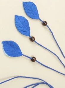 1 pieza Cinturón de cintura con patrón floral grande, diseño minimalista de moda adecuado para vestidos, camisas, estilo bohemio de verano - Azul - Ver 5