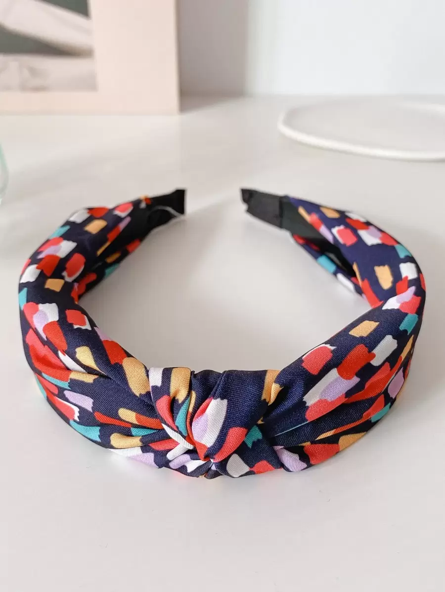 Color Block Knot Decor Headband Boho,Hairband,Hair Hoop Headbands - Multicolor - View 1