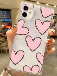 Pink Heart Pattern Phone Case - Multicolor - View 1