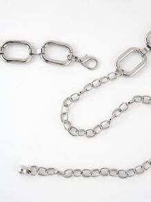 Simple Chain Belt - Silver - View 3