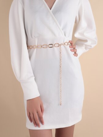 簡單外套和洋裝鏈條腰帶-女式旅行沙灘鏈